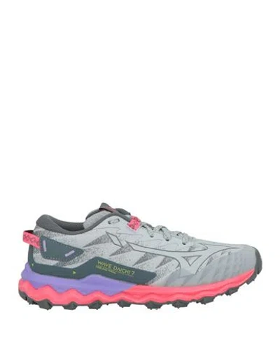 Mizuno Woman Sneakers Grey Size 6.5 Textile Fibers In Multi