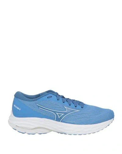 Mizuno Woman Sneakers Light Blue Size 6.5 Textile Fibers