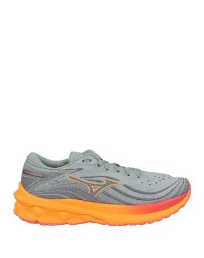 Mizuno Woman Sneakers Sage Green Size 6.5 Textile Fibers, Synthetic Fibers In Blue