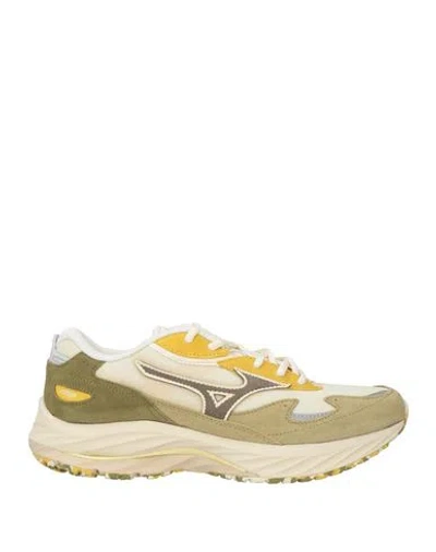 Mizuno Woman Sneakers Sage Green Size 8 Leather, Textile Fibers