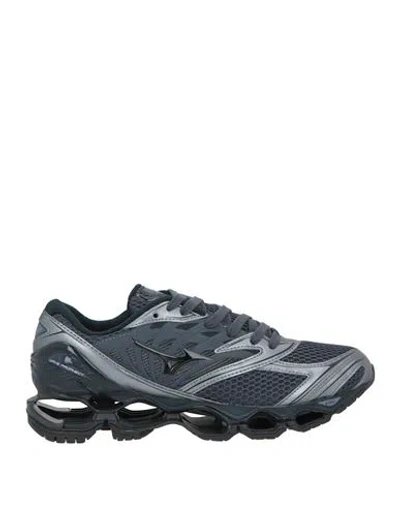 Mizuno Woman Sneakers Slate Blue Size 7 Synthetic Material, Textile Fibers