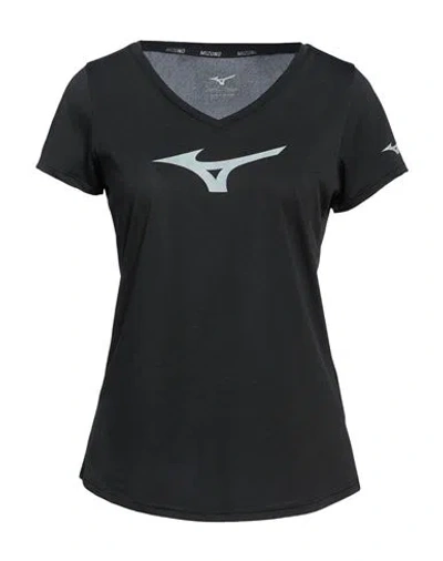Mizuno Woman T-shirt Black Size Xs Polyester