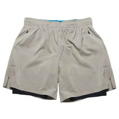Mizuno Women's Alpha 5 In 2-in-1 Short In Vintage Khaki In Gray