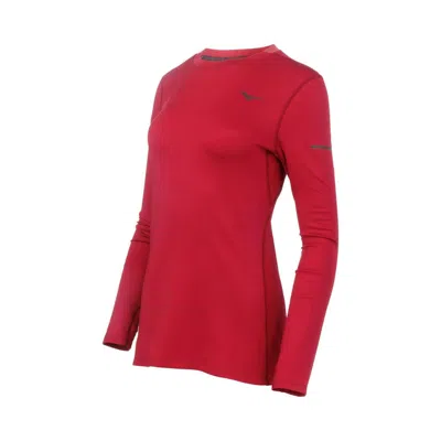 Mizuno Women's Breath Thermo Long Sleeve Top In Red Plum