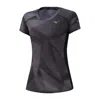 Mizuno Women's Dryaeroflow Graphic Tee In Black In Black