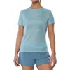 Mizuno Women's Dryaeroflow Graphic Tee In Cloud Blue In Blue
