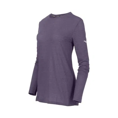 Mizuno Women's Infinity Long Sleeve Shirt In Navy In Purple