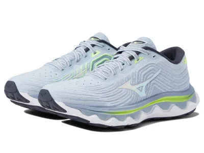 Mizuno Wave Horizon J1gd22601 Womens Heather White Road Running Shoes Mew747 In Blue