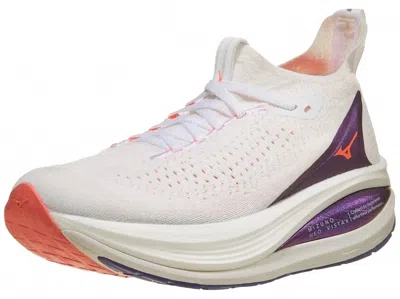 Mizuno Women's Neo Vista 2 Running Shoes In White/striking Coral In Multi