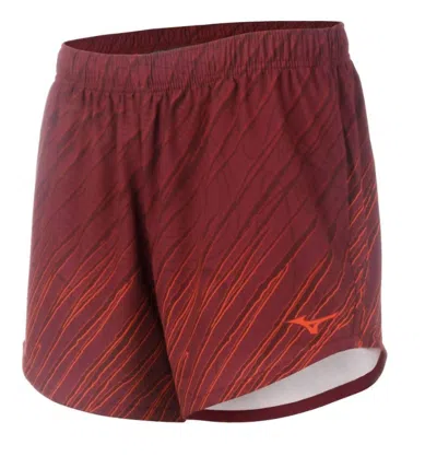 Mizuno Women's Printable Shorts In Bark Red Plum In Multi