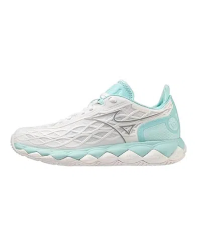 Mizuno Women's Wave Enforce Tour Ac Shoes In White/aqua