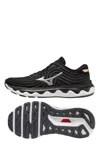 Mizuno Women's Wave Horizon 6 Running Shoes - B/medium Width In Black/silver In Multi