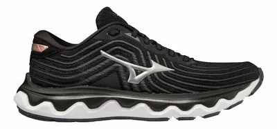 Mizuno Women's Wave Horizon 6 Running Shoes In Black-silver In Multi