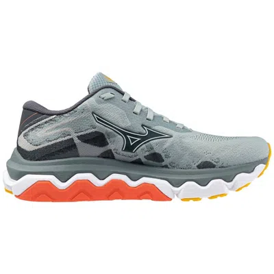 Mizuno Women's Wave Horizon 7 Running Shoes - Medium In Grey Mist/white In Multi