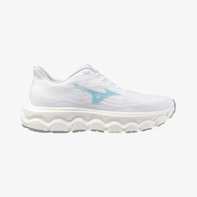 Mizuno Women's Wave Horizon 8 Shoe In White/tanager/turquoise