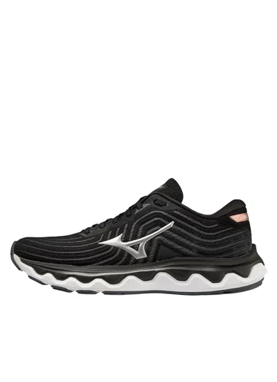 MIZUNO WOMEN'S WAVE HORIZON SHOE IN BLACK/SILVER
