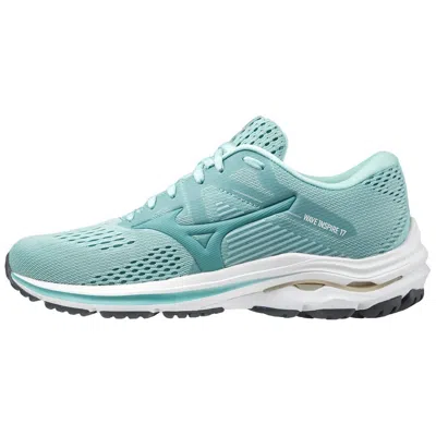 Mizuno Women's Wave Inspire 17 Shoe In Eggshell Blue/dusty Turquoise In Multi