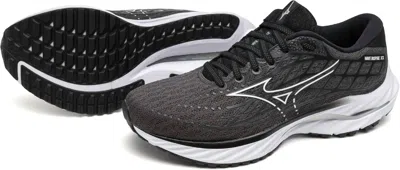 Mizuno Women's Wave Inspire 20 Running Shoe In Ebony/white