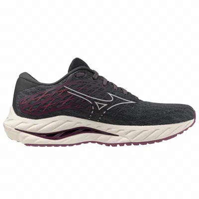 Mizuno Women's Wave Inspire 20 Running Shoe In Ebony/white Sand