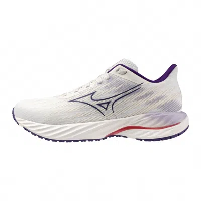 Mizuno Women's Wave Inspire 21 Running Shoes In White-vintage Indigo