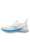 Mizuno Women Wave Neo Wind Running Shoe In Undyed White-peace Blue In Multi
