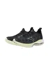 MIZUNO WOMEN WAVE NEO WIND RUNNING SHOE IN WED BLACK-STARLIGHT