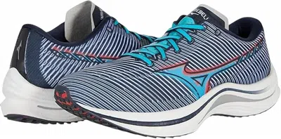 MIZUNO WOMEN'S WAVE REBELLION SNEAKER IN INDIA INK-SCUBA BLUE