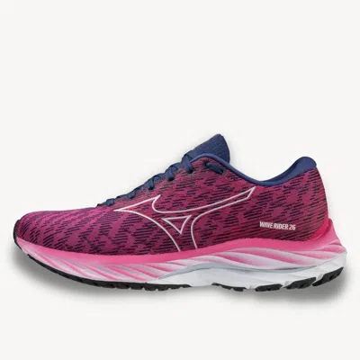 Mizuno Women's Wave Rider 26 Running Shoes In Festival Fuchsia In Multi