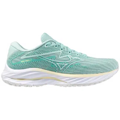 Mizuno Womens  Wave Rider 27 In Eggshell Blue/white