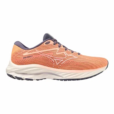 Mizuno Women's Wave Rider 27 Shoes In Coral Reef/snow White In Orange