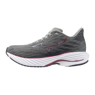 Mizuno Women's Wave Rider 28 Shoes In Ultimate Grey/cosmo Chrome In Multi