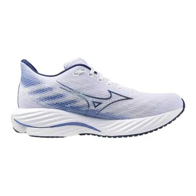Mizuno Women's Wave Rider 28 Shoes In White/estate Blue