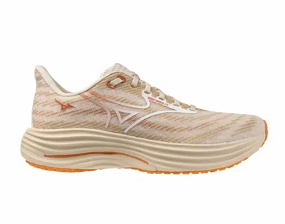 Mizuno Women's Wave Rider 29 Lifestyle Pack Running Shoes In Summer Sand White In Brown