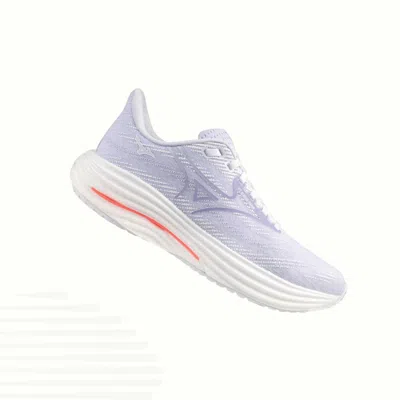 Mizuno Women's Wave Rider Twenty Nine Sneaker In White Icelandic Blue