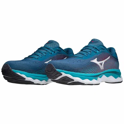Mizuno Women's Wave Sky 5 Running Shoes In Legion Blue,silver In Multi