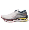 Mizuno Women's Wave Sky 6 Running Shoes - Medium Width In White/hibiscus In Multi