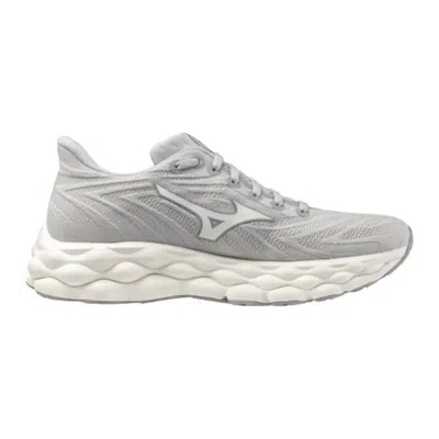 Mizuno Women's Wave Sky 8 Shoes In Harbor Mist-snow White In Gray