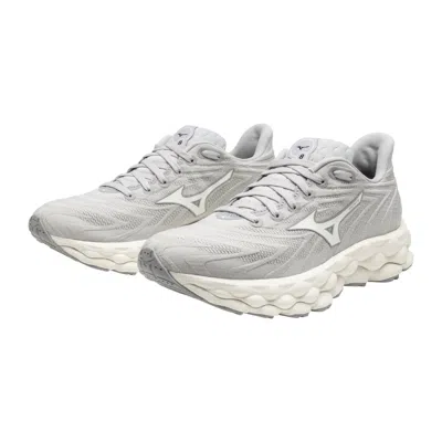 Mizuno Women's Wave Sky 8 Shoes In Harbor Mist/snow White In Gray