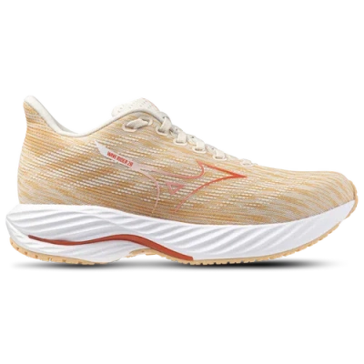 Mizuno Womens  Wave Rider 28 In Pristine/spicy Orange