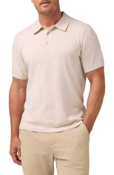 Mizzen + Main Mizzen+main Ashe Cotton Blend Performance Sweater Polo In Brown