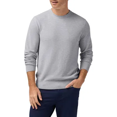 Mizzen + Main Mizzen+main Ashe Crewneck Cotton Blend Performance Sweater In Gray