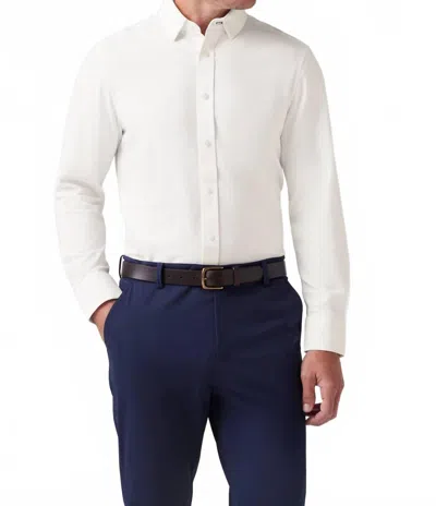 Mizzen + Main Bateman Dress Shirt Trim In White Twill