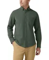 Mizzen + Main City Flannel Shirt In Spruce Heather In Spruce Heather