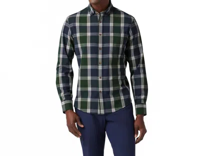 Mizzen + Main City Flannel Plaid Shirt In Demetrius Navy In Blue