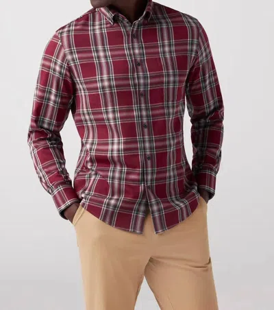 MIZZEN + MAIN CITY FLANNEL SHIRT IN GARNET THOMAS PLAID