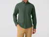 Mizzen + Main City Flannel Shirt In Spruce Heather In Green