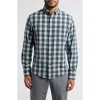 Mizzen + Main Mizzen+main City Trim Fit Plaid Stretch Flannel Button-down Shirt In White Kent Plaid