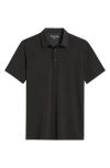 Mizzen + Main Mizzen+main Copa Pinstripe Performance Polo In Black
