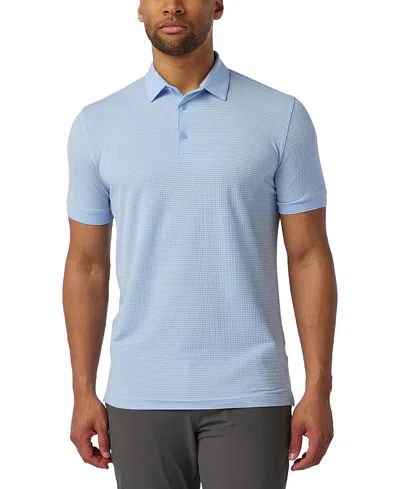 Mizzen + Main Mizzen+main Copa Short Sleeve Polo Black In Cloud Blue Classic