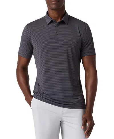Mizzen + Main Mizzen+main Copa Short Sleeve Polo Black In Gray